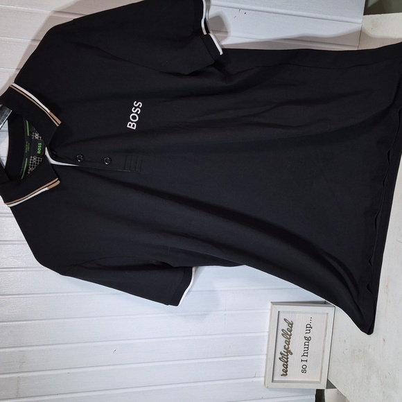 Hugo Boss Polo Classic Black Paddry Pro Luxury Shirt XL - Picture 6 of 12